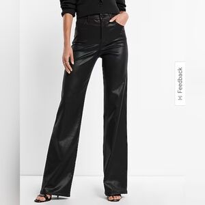 Express Wide Leg High Rise Coated Denim - 8L